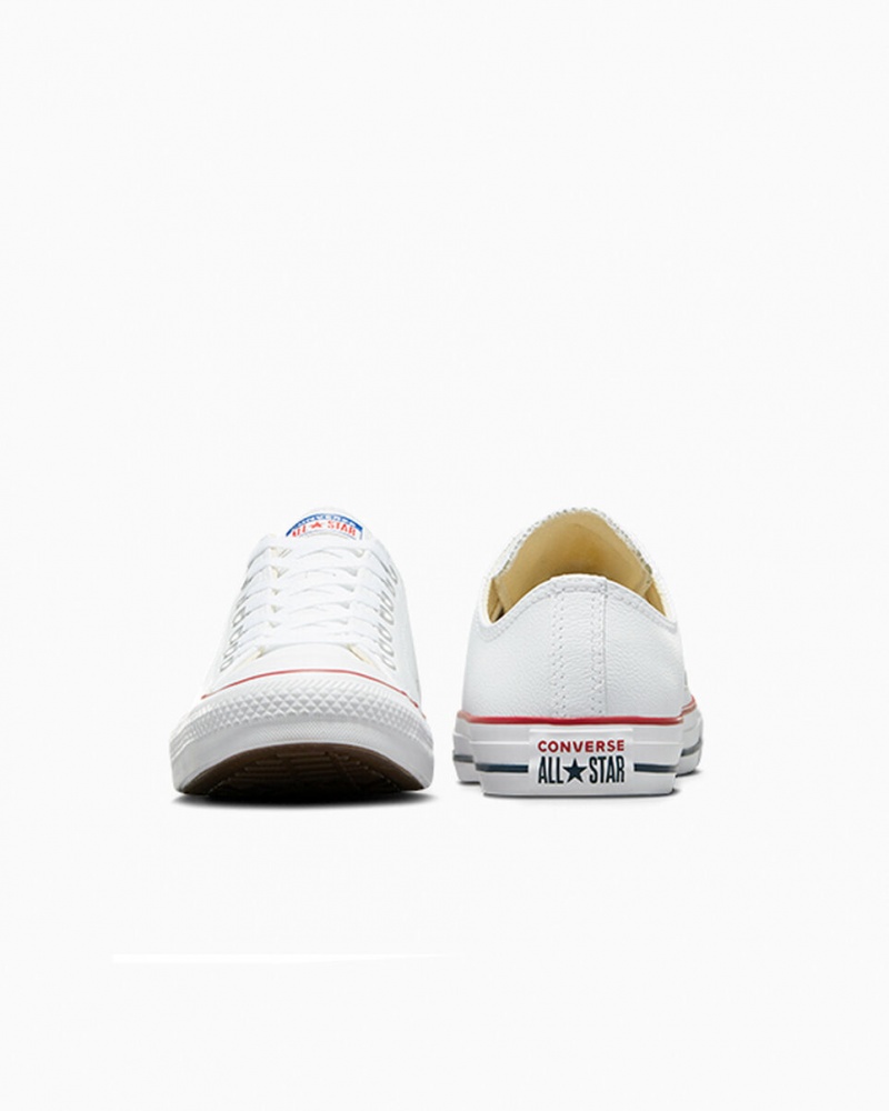 Converse Chuck Taylor All Star Läder Vita | 834IERZFD