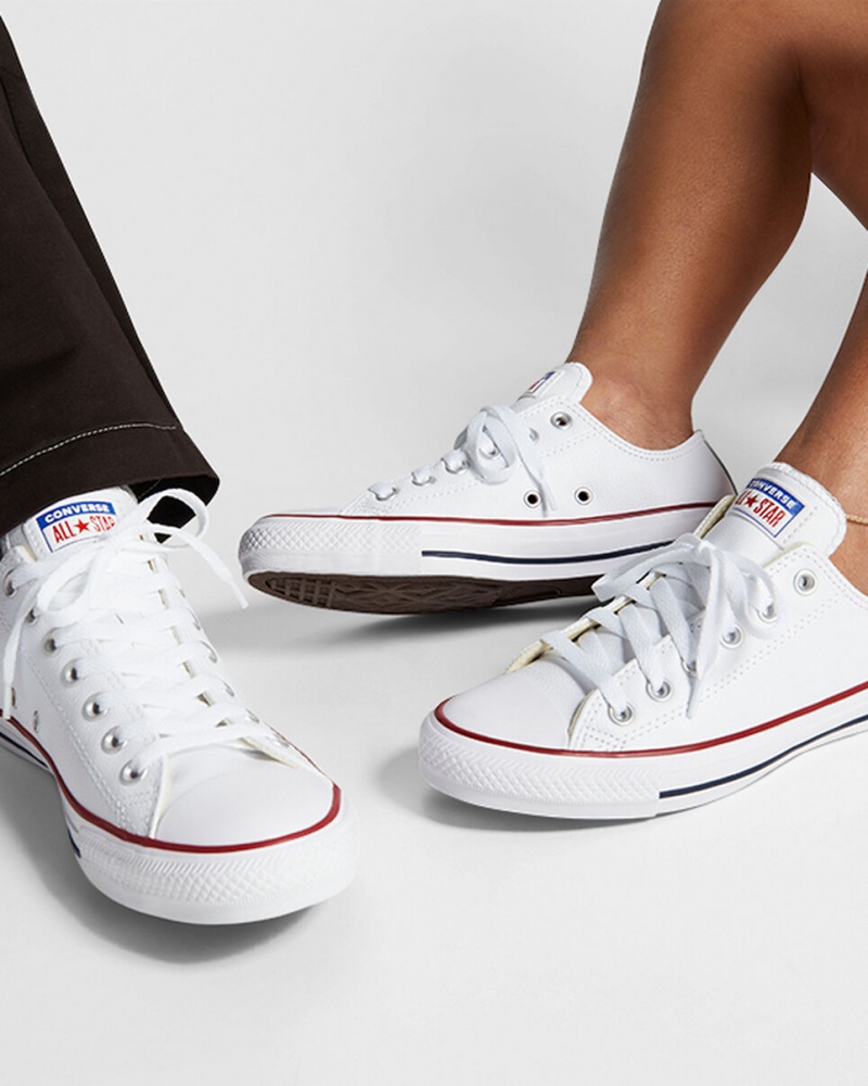Converse Chuck Taylor All Star Läder Vita | 782HLOCYF
