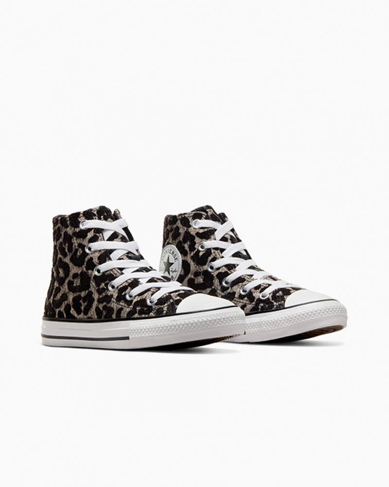 Converse Chuck Taylor All Star Leopard Ljussvarta Vita | 309QWCEMR