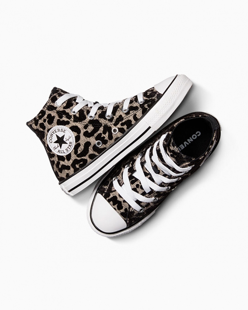 Converse Chuck Taylor All Star Leopard Ljussvarta Vita | 309QWCEMR