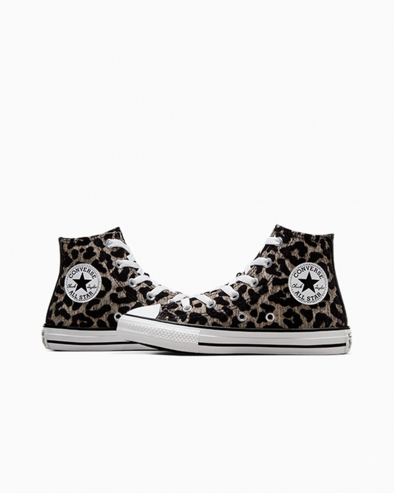 Converse Chuck Taylor All Star Leopard Ljussvarta Vita | 309QWCEMR