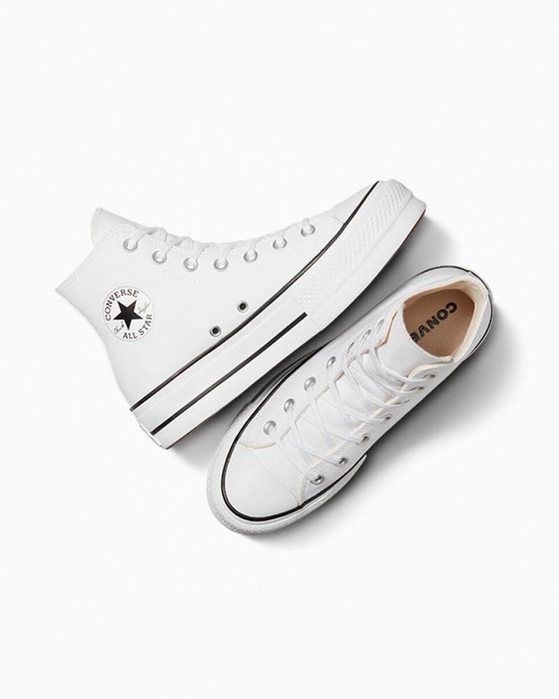 Converse Chuck Taylor All Star Lift Platform Vita Svarta Vita | 158SXNFGC