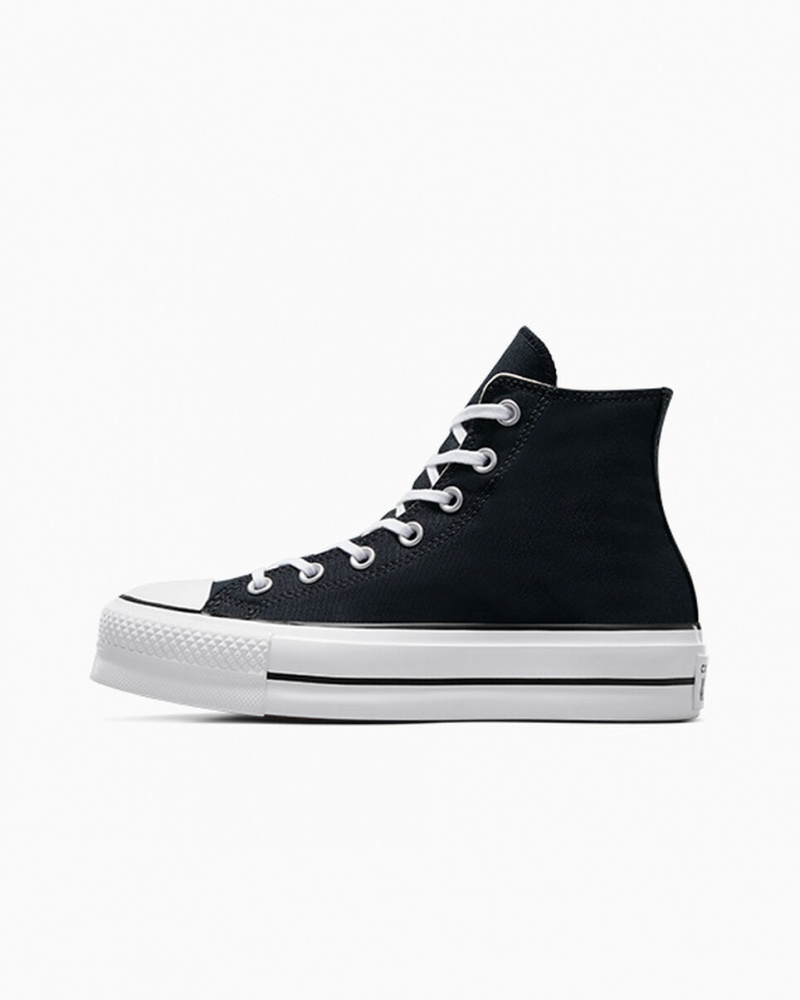 Converse Chuck Taylor All Star Lift Platform Svarta Vita Vita | 680OSRANZ