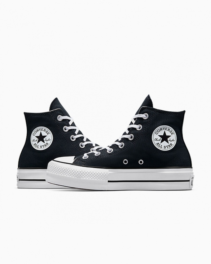 Converse Chuck Taylor All Star Lift Platform Svarta Vita Vita | 680OSRANZ