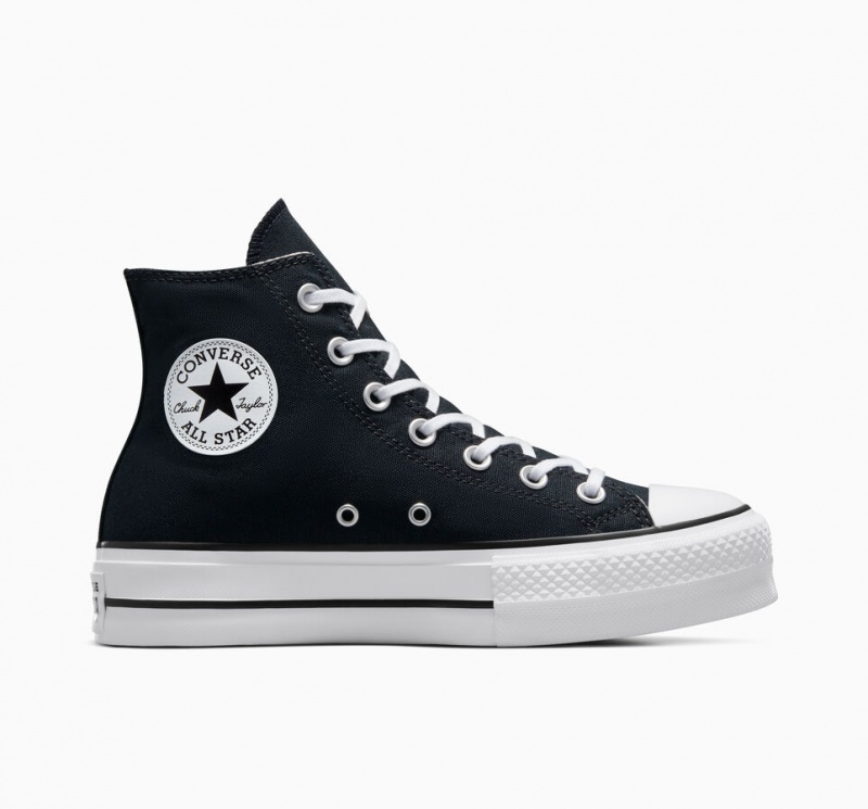 Converse Chuck Taylor All Star Lift Platform Svarta Vita Vita | 680OSRANZ