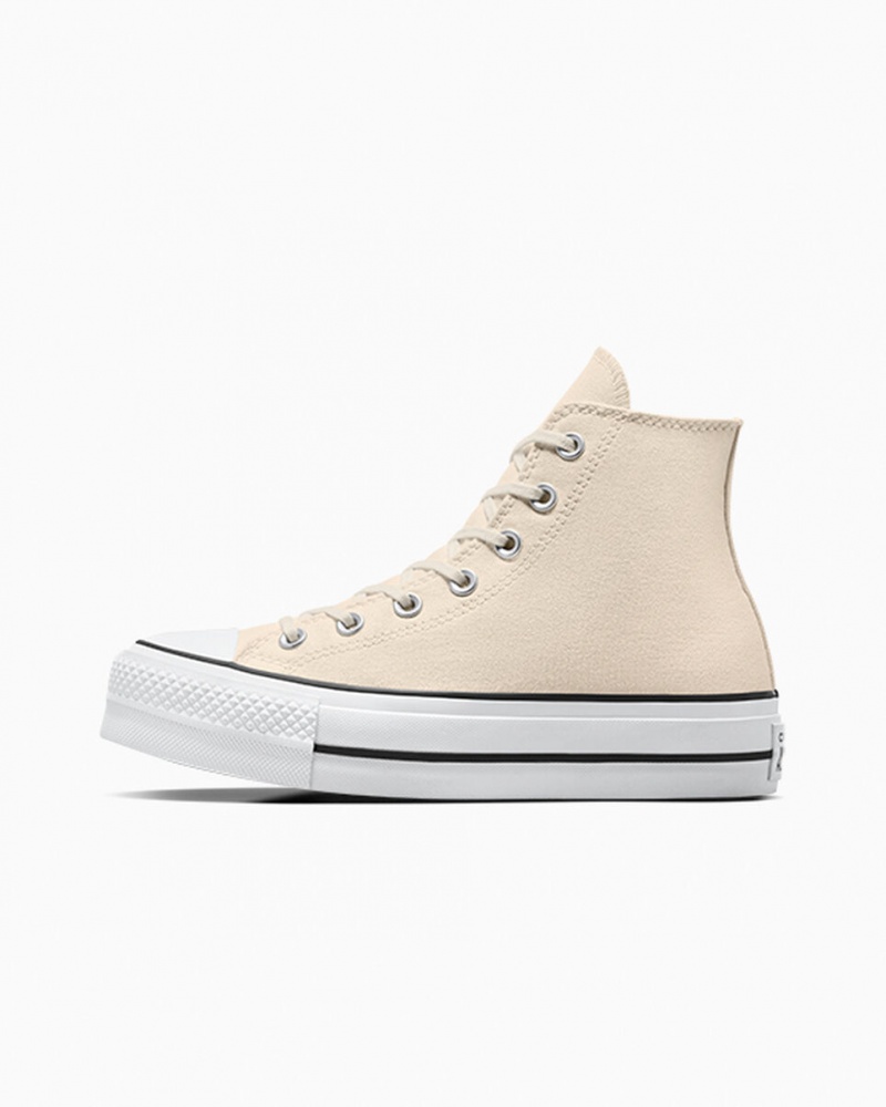 Converse Chuck Taylor All Star Lift Platform Vita Svarta | 475ETSXBC