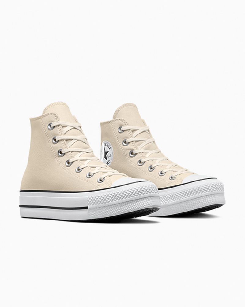 Converse Chuck Taylor All Star Lift Platform Vita Svarta | 475ETSXBC