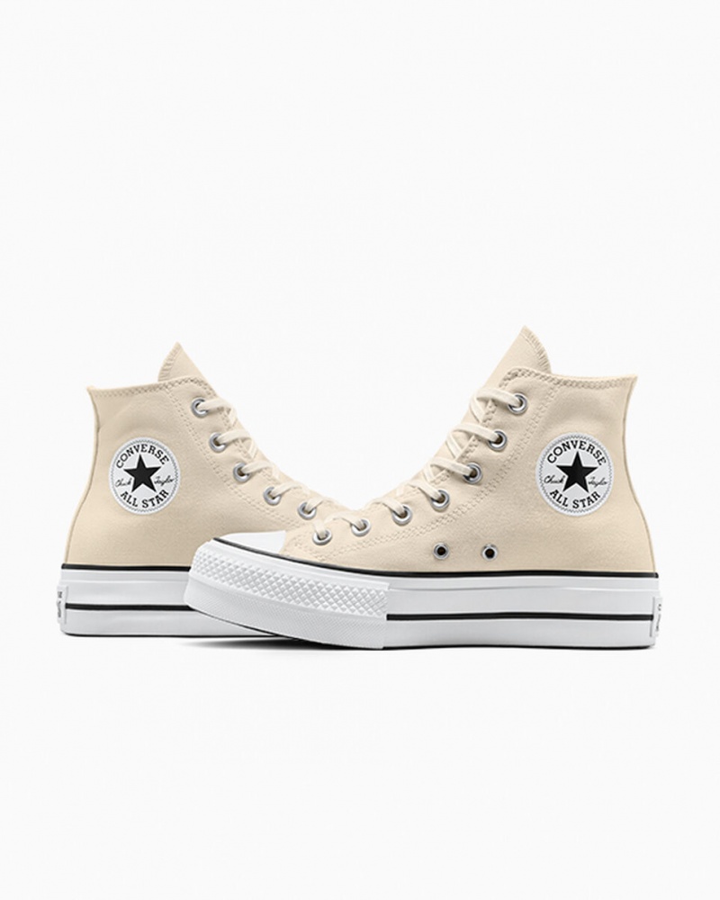 Converse Chuck Taylor All Star Lift Platform Vita Svarta | 475ETSXBC