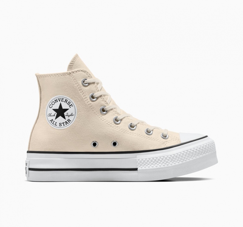 Converse Chuck Taylor All Star Lift Platform Vita Svarta | 475ETSXBC