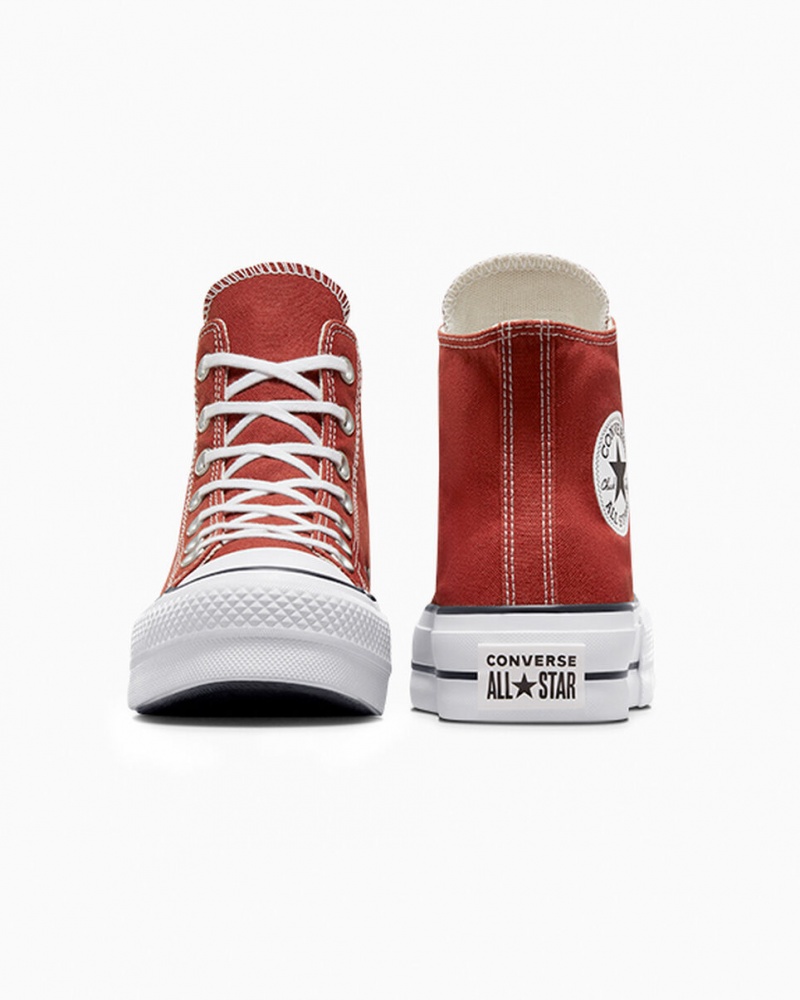 Converse Chuck Taylor All Star Lift Platform Röda Vita Svarta | 206MCURTQ