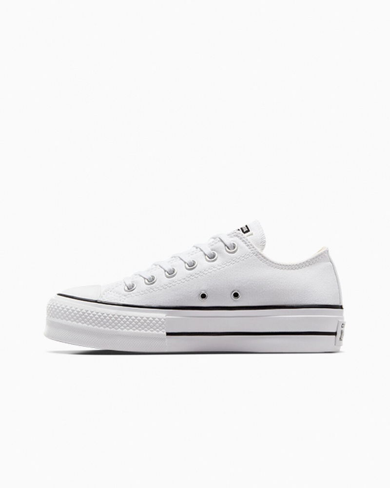Converse Chuck Taylor All Star Lift Platform Vita Svarta Vita | 264VEPSXR
