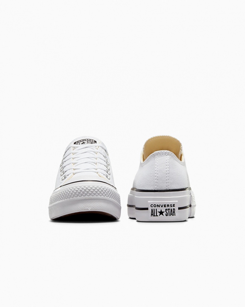 Converse Chuck Taylor All Star Lift Platform Vita Svarta Vita | 264VEPSXR
