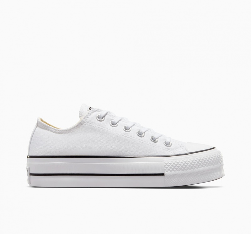 Converse Chuck Taylor All Star Lift Platform Vita Svarta Vita | 264VEPSXR