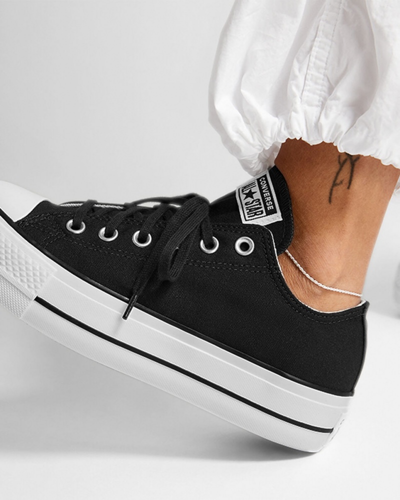 Converse Chuck Taylor All Star Lift Platform Svarta Vita Vita | 032LNUBIO