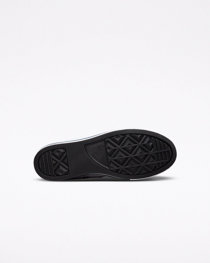 Converse Chuck Taylor All Star Lift Platform Vita Marinblå | 814WFADCT