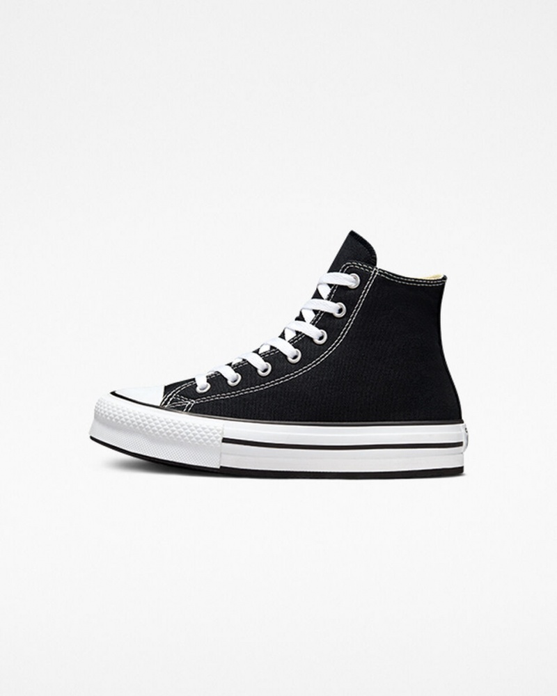Converse Chuck Taylor All Star Lift Platform Svarta Vita Svarta | 379YWGUQJ