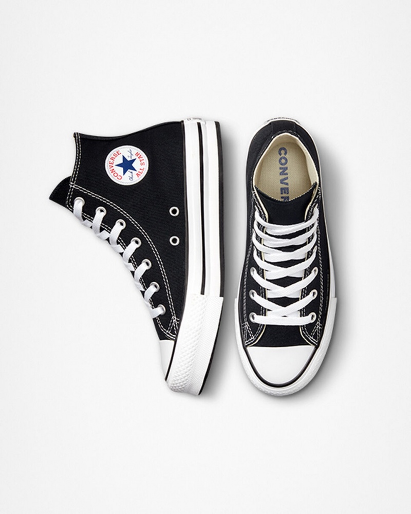 Converse Chuck Taylor All Star Lift Platform Svarta Vita Svarta | 379YWGUQJ
