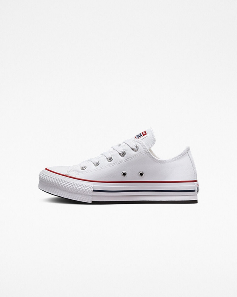 Converse Chuck Taylor All Star Lift Platform Vita Marinblå | 378HUFSMP