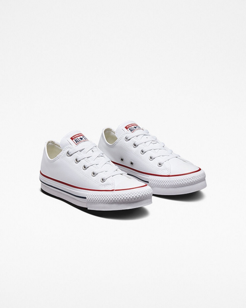 Converse Chuck Taylor All Star Lift Platform Vita Marinblå | 378HUFSMP
