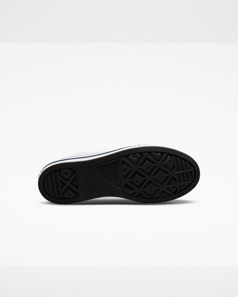Converse Chuck Taylor All Star Lift Platform Vita Marinblå | 378HUFSMP