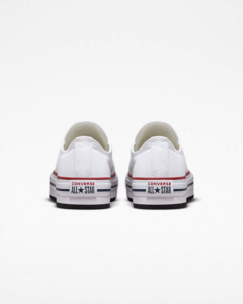 Converse Chuck Taylor All Star Lift Platform Vita Marinblå | 378HUFSMP