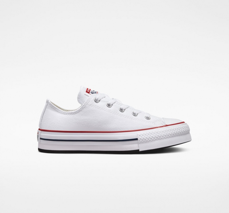 Converse Chuck Taylor All Star Lift Platform Vita Marinblå | 378HUFSMP