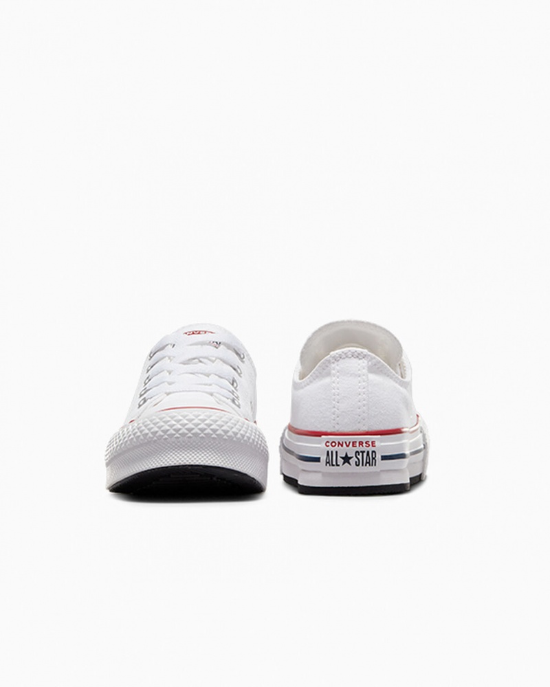 Converse Chuck Taylor All Star Lift Platform Vita Marinblå | 401RYONMP