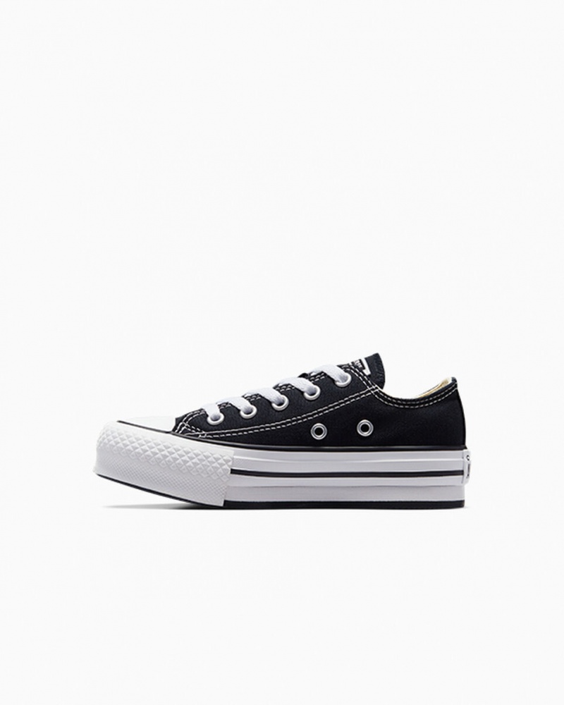 Converse Chuck Taylor All Star Lift Platform Svarta Vita Svarta | 296RJLGVF