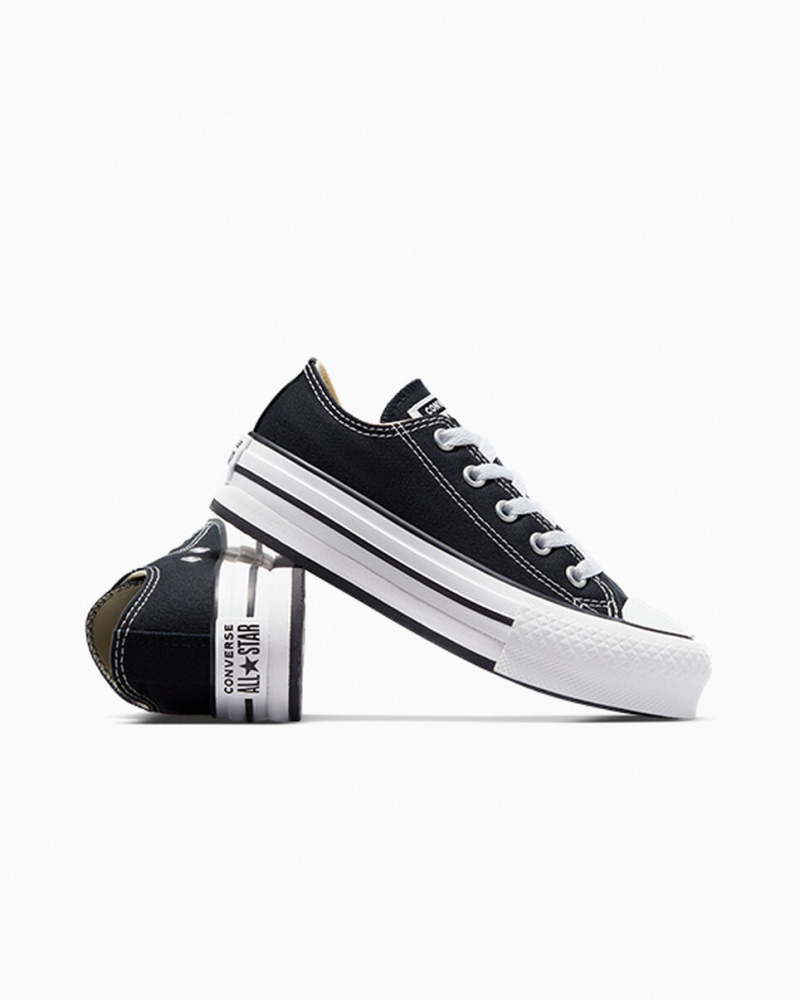 Converse Chuck Taylor All Star Lift Platform Svarta Vita Svarta | 296RJLGVF