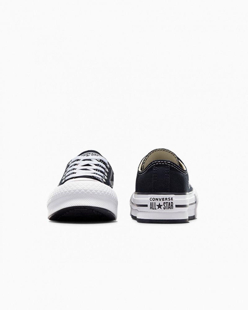 Converse Chuck Taylor All Star Lift Platform Svarta Vita Svarta | 296RJLGVF
