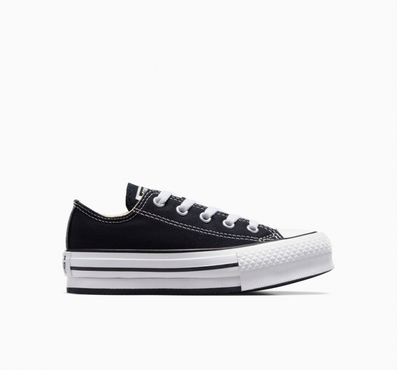 Converse Chuck Taylor All Star Lift Platform Svarta Vita Svarta | 296RJLGVF