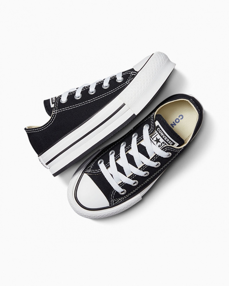 Converse Chuck Taylor All Star Lift Platform Svarta Vita Svarta | 607FXJPNH