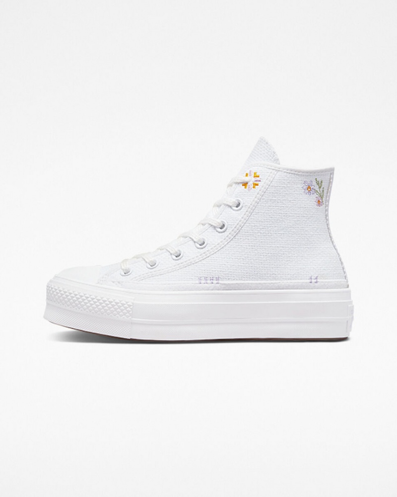 Converse Chuck Taylor All Star Lift Platform Autumn Embroidery Vita | 237ZDNOFG