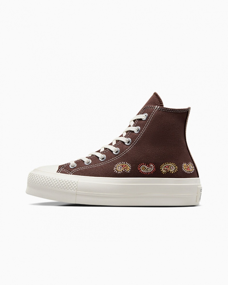 Converse Chuck Taylor All Star Lift Platform Crafted Evolution Bruna Rosa | 175HICXQD