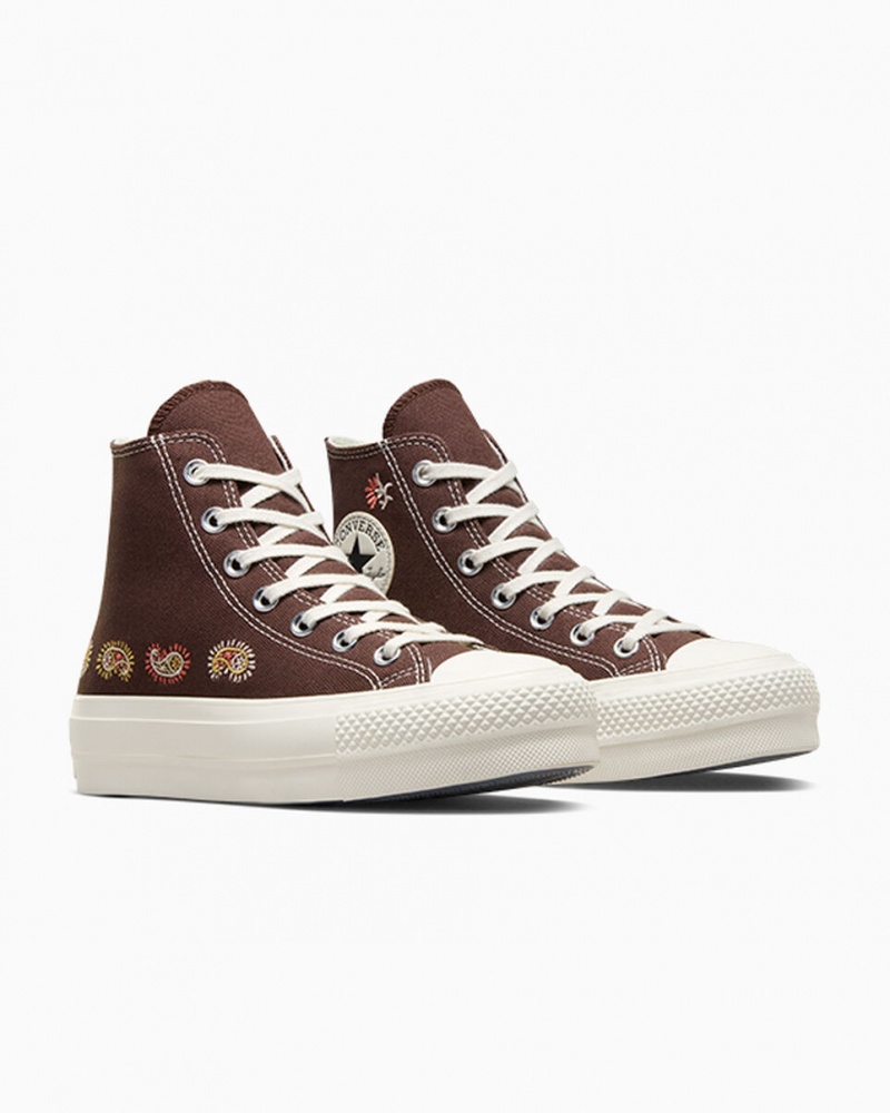 Converse Chuck Taylor All Star Lift Platform Crafted Evolution Bruna Rosa | 175HICXQD