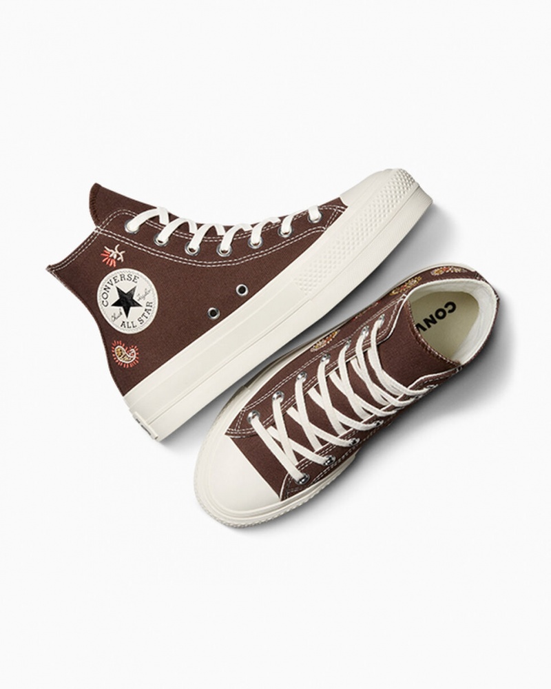 Converse Chuck Taylor All Star Lift Platform Crafted Evolution Bruna Rosa | 175HICXQD