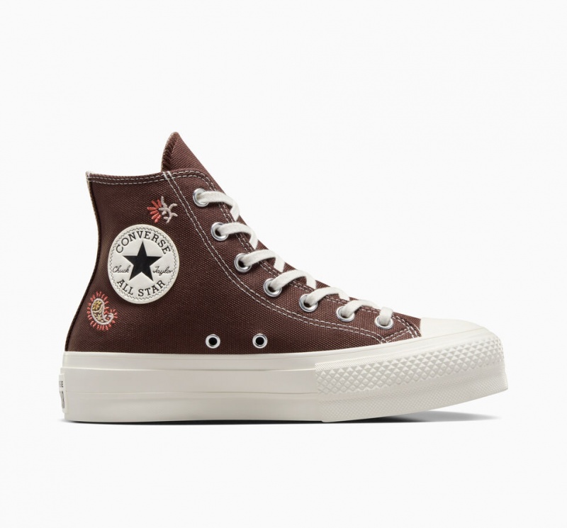 Converse Chuck Taylor All Star Lift Platform Crafted Evolution Bruna Rosa | 175HICXQD