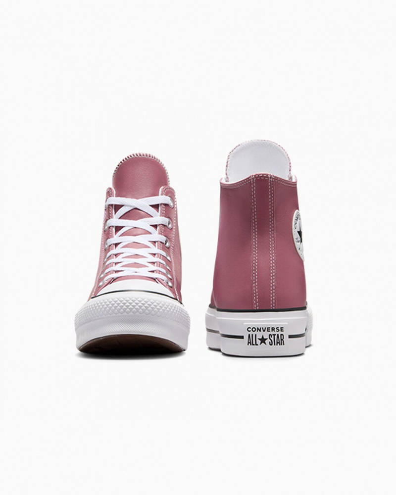 Converse Chuck Taylor All Star Lift Platform Excess Materials Rosa Vita Svarta | 276XDURGO