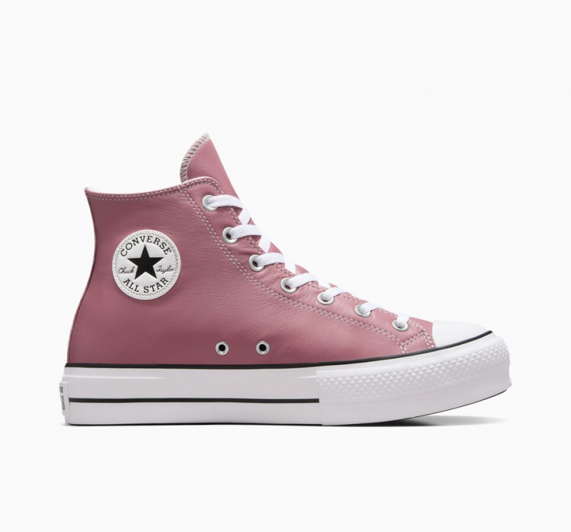Converse Chuck Taylor All Star Lift Platform Excess Materials Rosa Vita Svarta | 276XDURGO