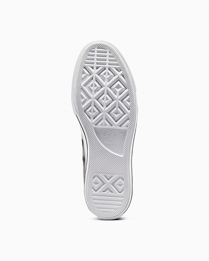 Converse Chuck Taylor All Star Lift Platform Läder Svarta Svarta Vita | 845JBSPYM