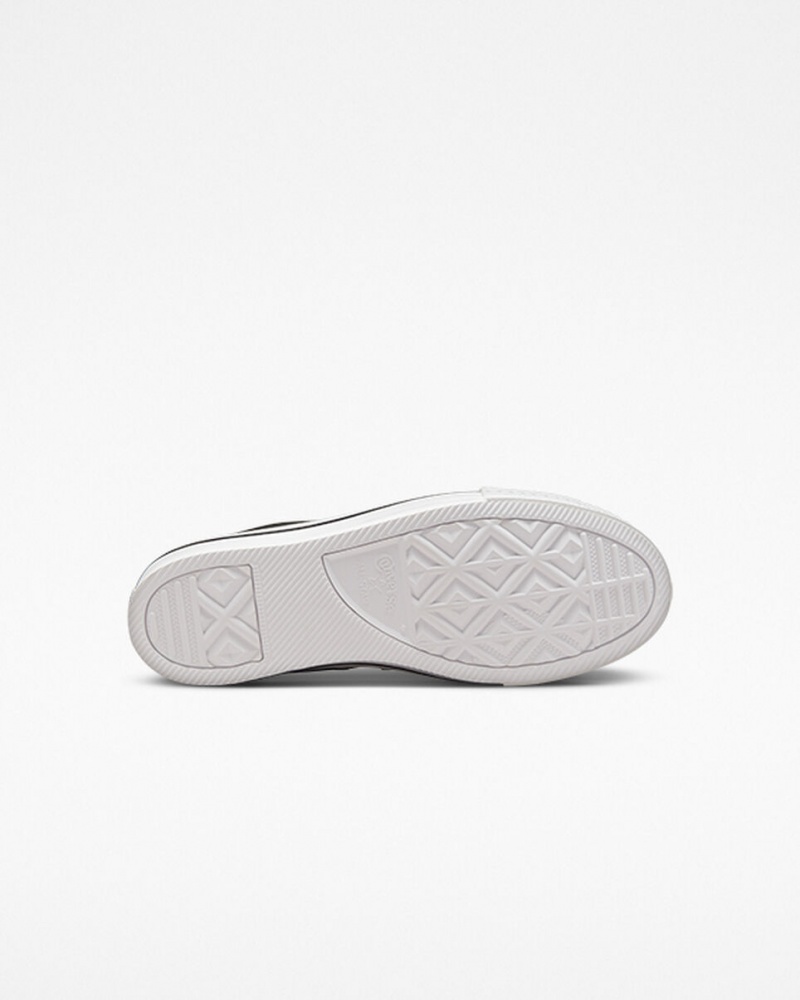 Converse Chuck Taylor All Star Lift Platform Läder Svarta Vita | 784ETYVDH