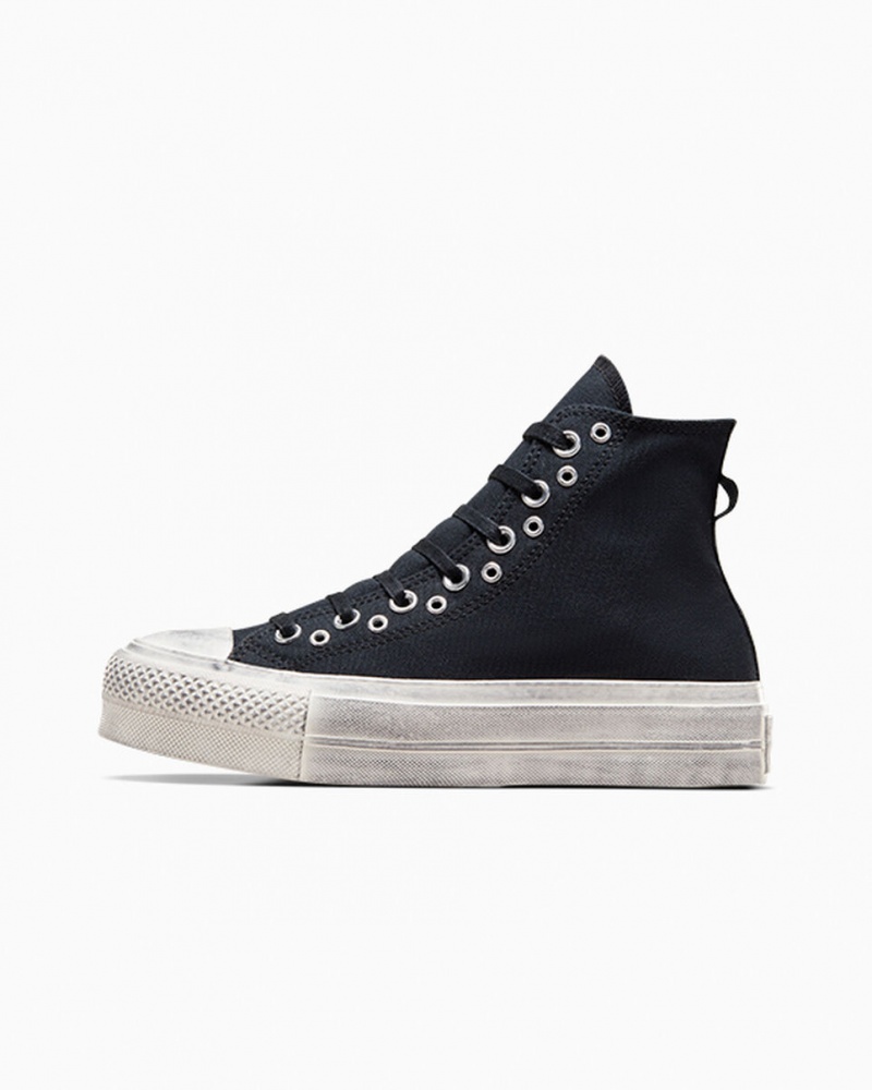 Converse Chuck Taylor All Star Lift Platform Punk Svarta Svarta | 036ASVNUM