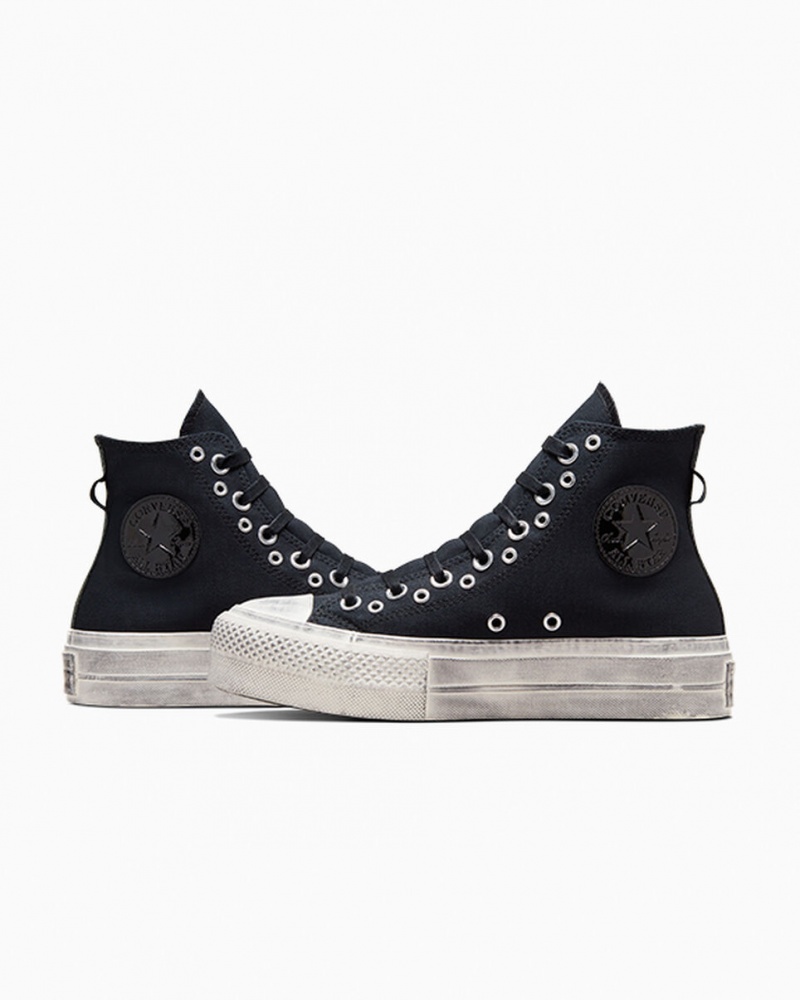Converse Chuck Taylor All Star Lift Platform Punk Svarta Svarta | 036ASVNUM