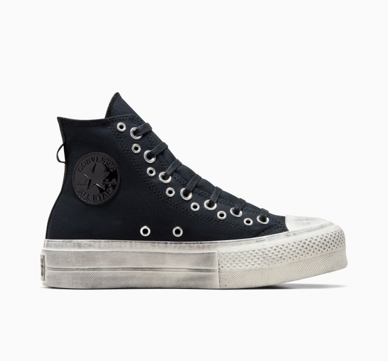 Converse Chuck Taylor All Star Lift Platform Punk Svarta Svarta | 036ASVNUM