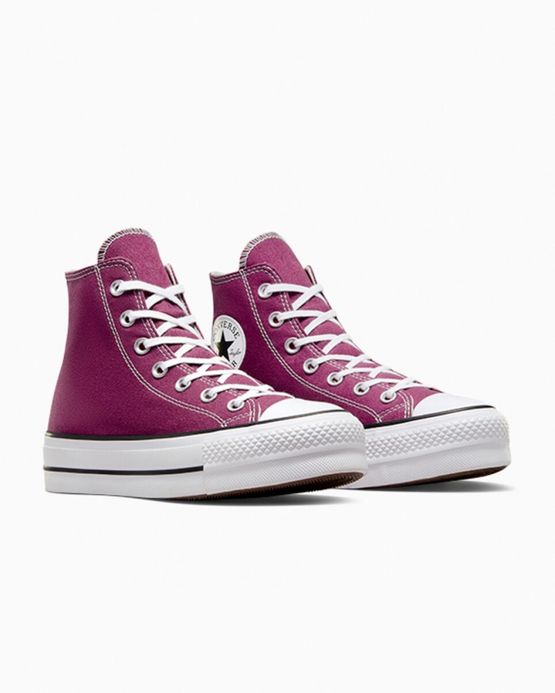 Converse Chuck Taylor All Star Lift Platform Seasonal Color Vita Svarta | 839SQYDVN