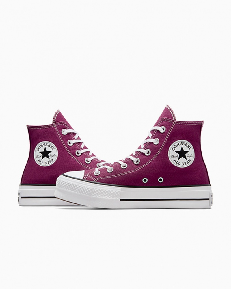 Converse Chuck Taylor All Star Lift Platform Seasonal Color Vita Svarta | 839SQYDVN