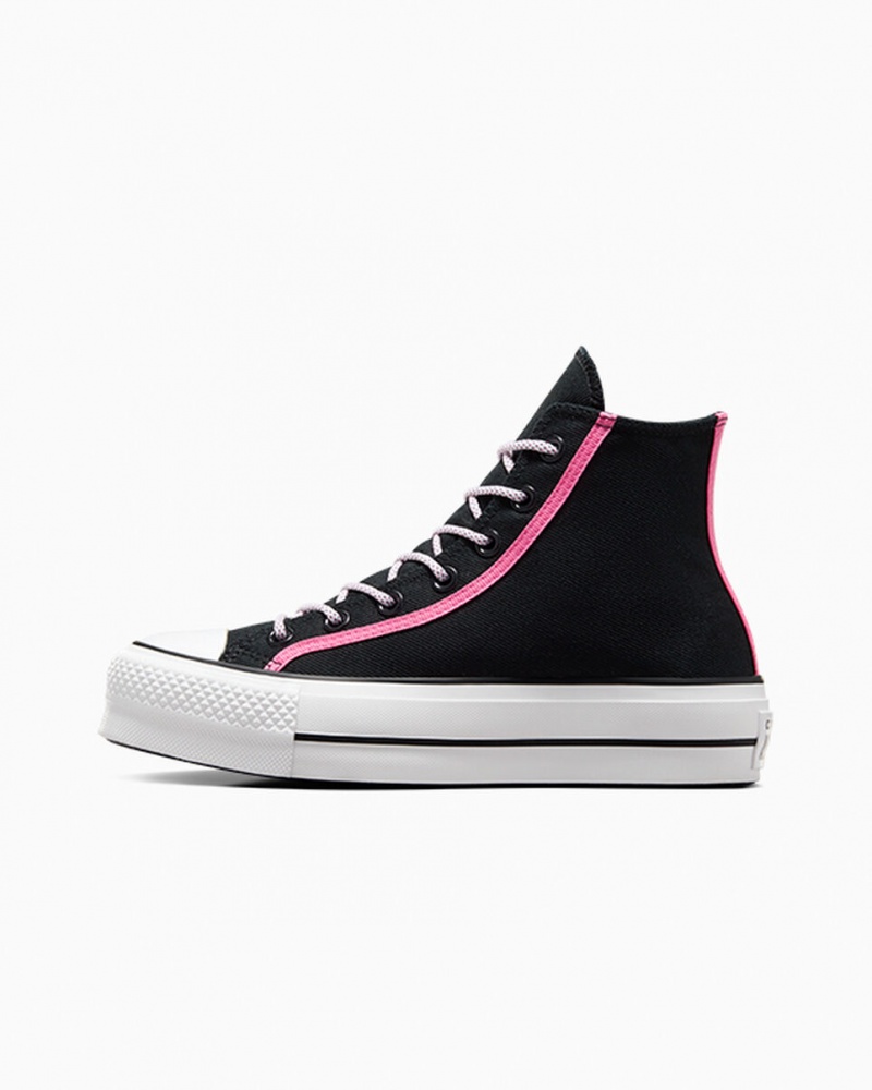 Converse Chuck Taylor All Star Lift Platform Utility Twist Svarta Rosa Vita | 093ECOUFI