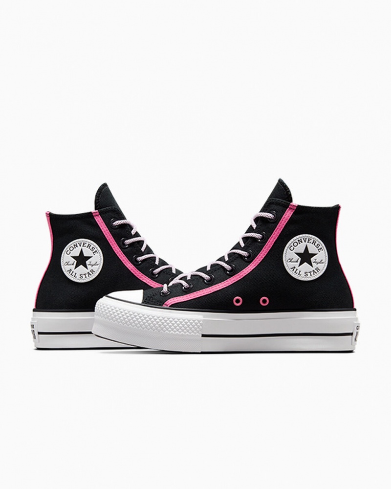 Converse Chuck Taylor All Star Lift Platform Utility Twist Svarta Rosa Vita | 093ECOUFI