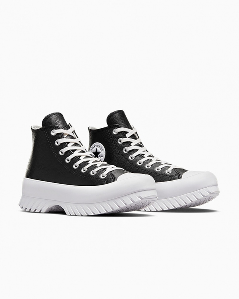Converse Chuck Taylor All Star Lugged 2.0 Läder Svarta Vita | 640YMDINS
