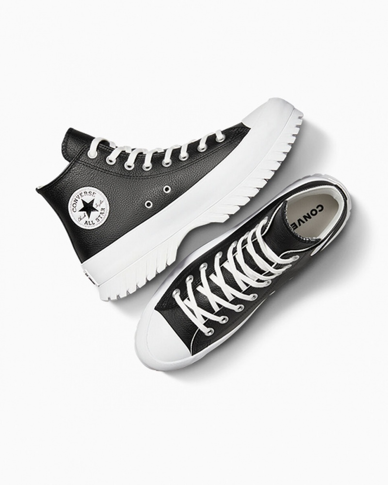 Converse Chuck Taylor All Star Lugged 2.0 Läder Svarta Vita | 640YMDINS
